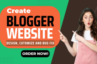 design customize blogspot website or fix blogger template