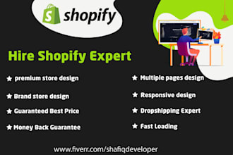 design shopify store, create online store or shopify website