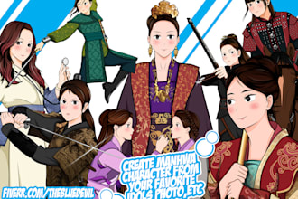 instantly make manhwa characters, idols fanart illustrations, and customized