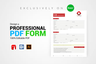 design invoice order form registration make it fillable