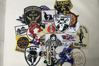 make custom embroidered patches logo design and ship
