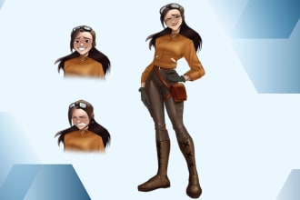 draw a character sheet or reference sheet design