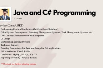 do java and csharp windows applications