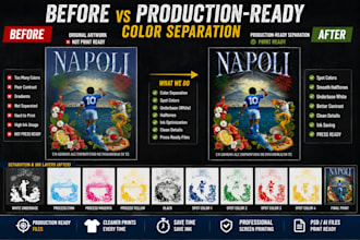 convert artwork into production ready screen print separations