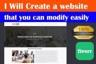 create a website for you that you can modify easily