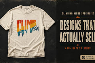 design vintage rock climbing outdoor t shirts for your etsy shopify pod brand