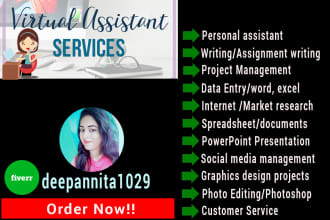 be your administrative assistant  and  personal virtual assistant