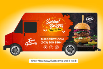 make a trailer, food truck, or box truck wrap design