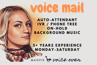 record american voicemail, phone tree, hold message and IVR