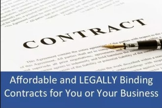be responsible for drafting terms privacy agreements and contracts