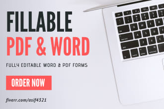 create a fillable word or PDF form