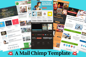 design mailchimp, constant contact newsletter template