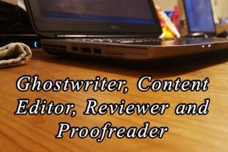 creatively ghostwrite, edit, and rewrite a novel for you