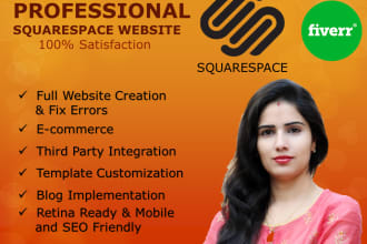 create or modify professional squarespace website
