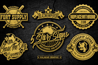 create perfect retro, hipster, badge, and vintage logo design