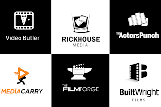 design premium logo for film, movie production, or photography business