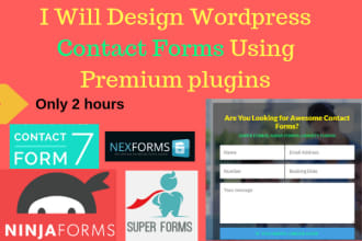 create wordpress form in gravity form, contact form 7