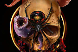 draw professional horror illustration