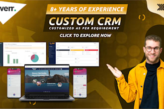 develop custom CRM and erp with node js, PHP, laravel, react, react native