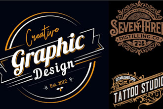create a vintage and hand drawn logo design