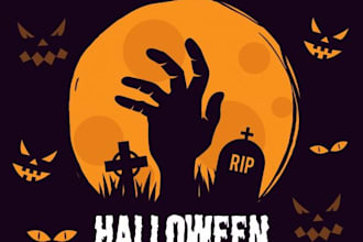 do good quality christmas and halloween logo and flyers