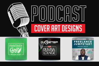 design a awesome itunes podcast cover art within 24 hours
