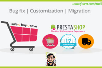 fix bug error issue and customize prestashop website