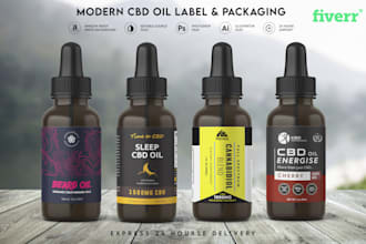 do packaging design, label design, cbd label design and box packaging
