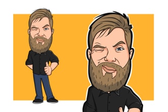 draw caricature characters, avatar cartoons, portrait