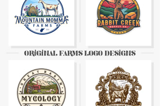 make handdrawn farms logo design