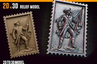 do 2d photo to 3d relief portrait model for cnc