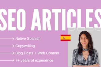 write SEO articles in spanish