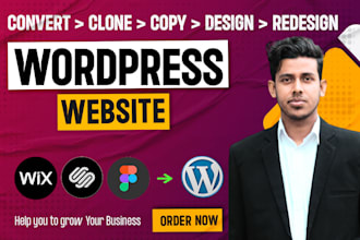 duplicate redesign copy clone or transfer wix, weebly, squarespace to wordpress