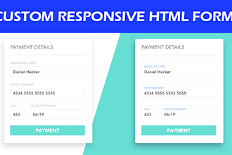 create HTML form,web form,responsive design