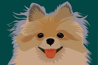 draw portrait illustration of your cat, dog or any pets