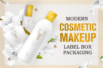 design modern makeup cosmetics product packaging label box