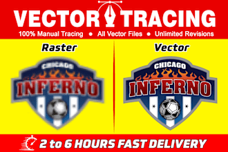 vector tracing, redraw, redesign and convert to vector logo