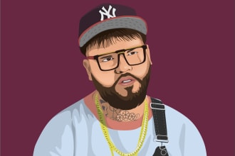 draw a cartoon portrait within 24 hours