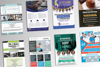 design modern one pager flyers, marketing business brochures