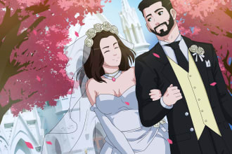 draw anime style couple drawing