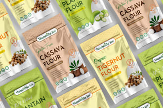 design premium food packaging, label and pouch design