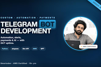 build a custom telegram bot with python, automation and api integration