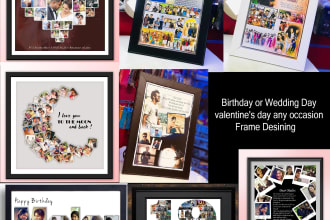 design photo collage, greeting card, invitation card,birthday card, any cards