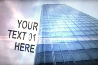 create exclusive mega city text intro to promote your product, website, or else
