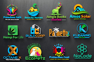 do a modern 3d business logo design with unlimited revisions