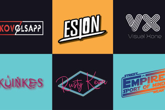 make text and font logo design within 12 hours