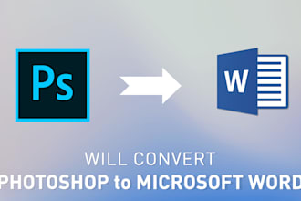 convert adobe photoshop to microsoft word