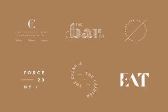 create a minimalist text logo design