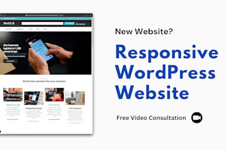 make clean and responsive wordpress website for your business