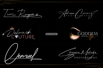 do eye catching signature logo with full copyrights